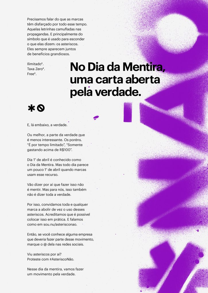 Manifesto AsteriscoNão do Nubank