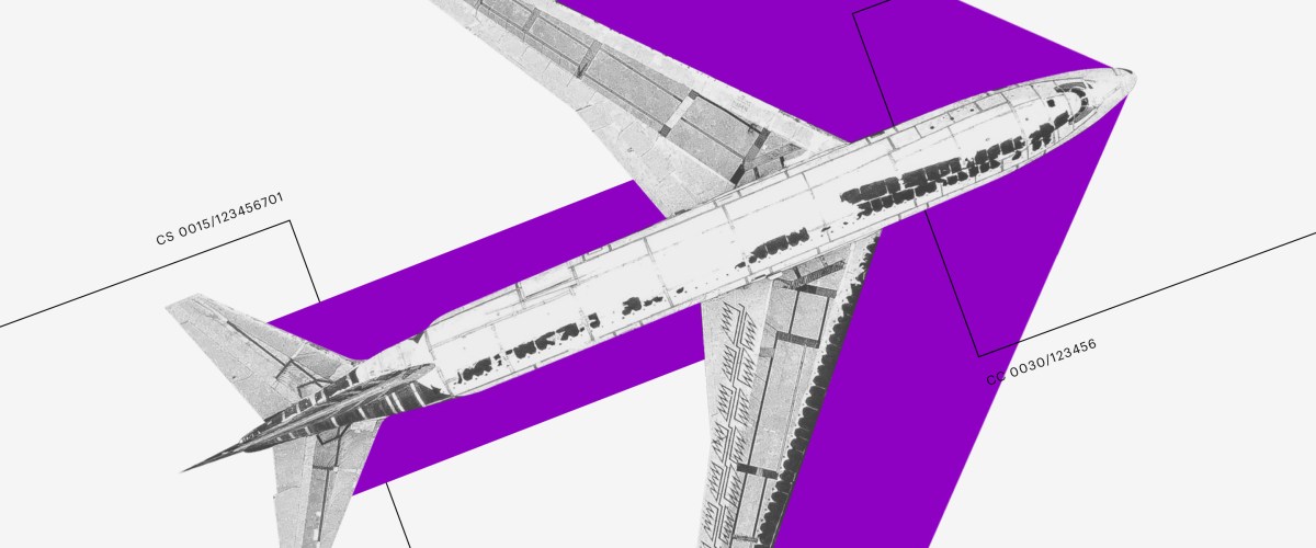 Portabilidade conta salário para conta digital: um avião na diagonal sobre uma pista roxa