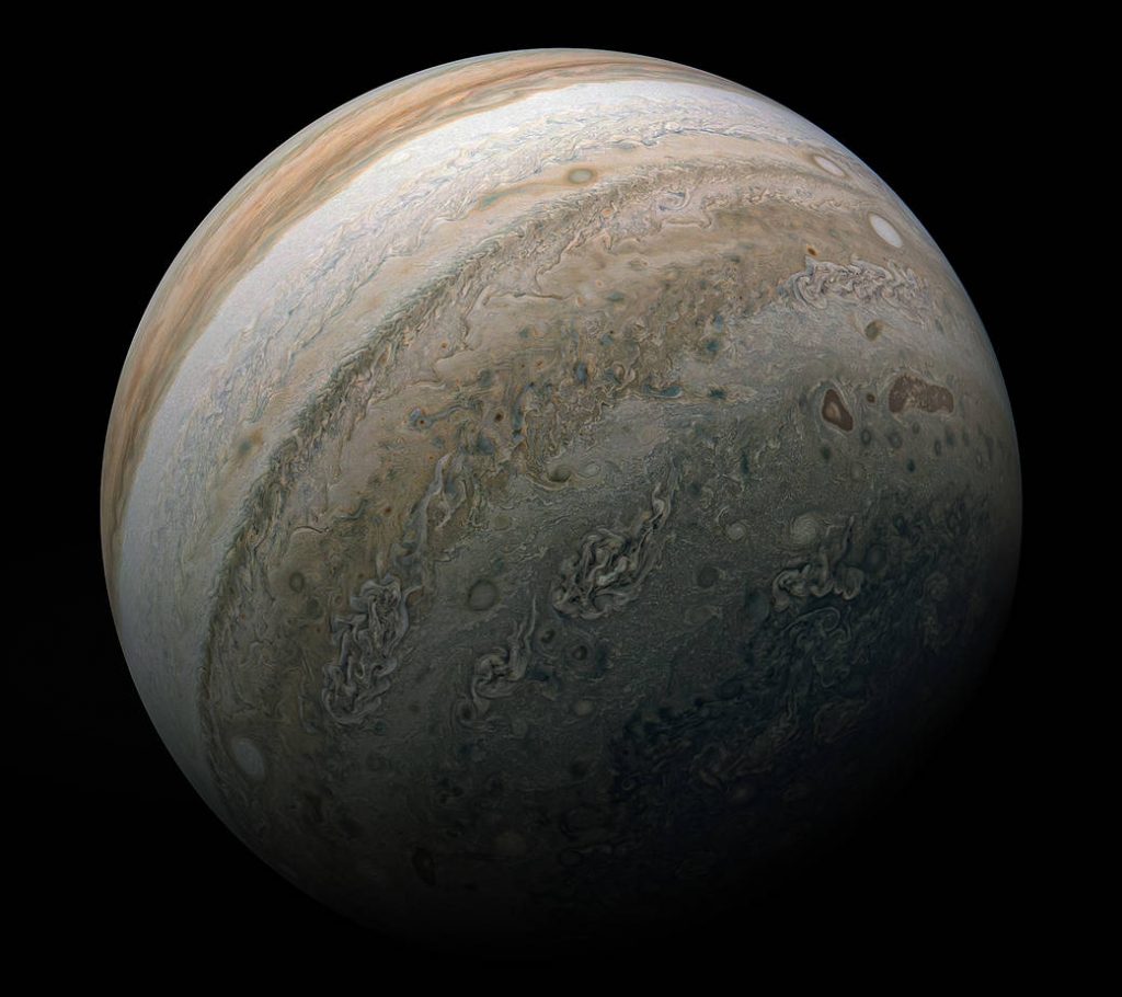 Imagem de Júpiter capturada pela Nasa.