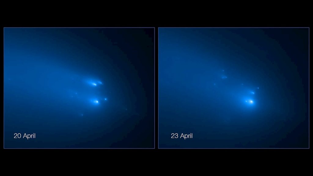 Além do coronavírus: imagem do cometa Atlas se desfazendo em pedaços