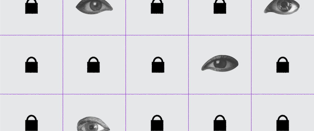 Pix mais seguro novas medidas segurança: ilustração digital no fundo cinza de cadeados pretos e olhos no centro de quadrados
