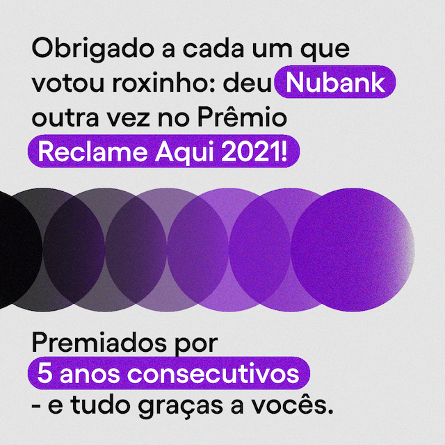 É penta: Nubank vence Prêmio Reclame Aqui pelo quinto ano consecutivo